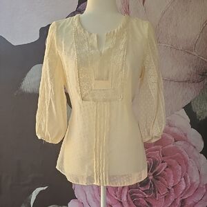 Elle Cream Lace Detail Blouse
